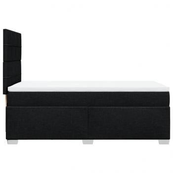 Boxspringbett mit Matratze Schwarz 90x200 cm Stoff