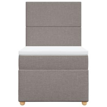 Boxspringbett mit Matratze Taupe 90x200 cm Stoff