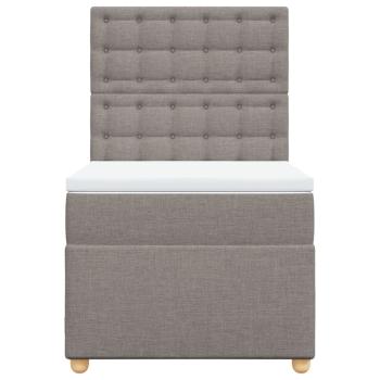 Boxspringbett mit Matratze Taupe 90x200 cm Stoff