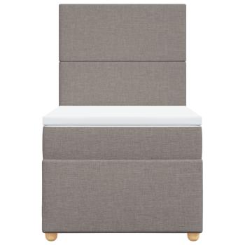 Boxspringbett mit Matratze Taupe 100x200 cm Stoff