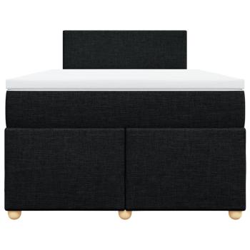 Boxspringbett mit Matratze Schwarz 120x190 cm Stoff