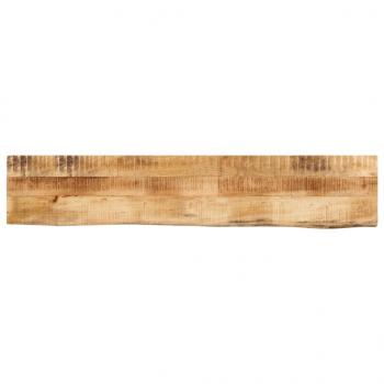ARDEBO.de - Tischplatte 180x40x2,5 cm Baumkante Massivholz Raues Mangoholz