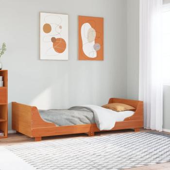 ARDEBO.de - Massivholzbett ohne Matratze Wachsbraun 100x200 Kiefernholz