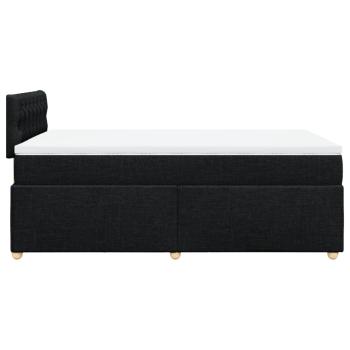 Boxspringbett mit Matratze Schwarz 120x190 cm Stoff