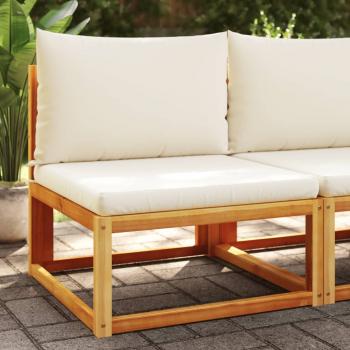 ARDEBO.de - Gartensessel ohne Armlehnen mit Kissen Massivholz Akazie