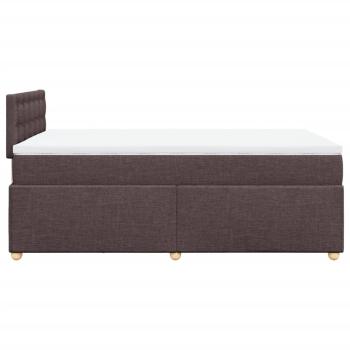 Boxspringbett mit Matratze Dunkelbraun 120x190 cm Stoff