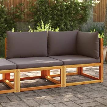 ARDEBO.de - Gartensofa mit Kissen 2-Sitzer Massivholz Akazie