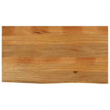 ARDEBO.de - Tischplatte mit Baumkante 100x60x2,5 cm Massivholz Mango