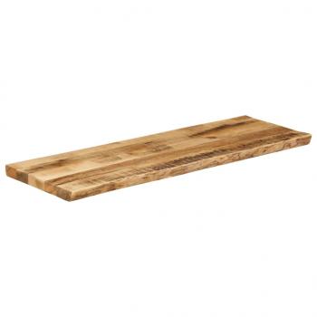 Tischplatte mit Baumkante 110x40x2,5 cm Raues Mango Massivholz