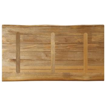 Tischplatte mit Baumkante 100x60x3,8 cm Raues Mango Massivholz