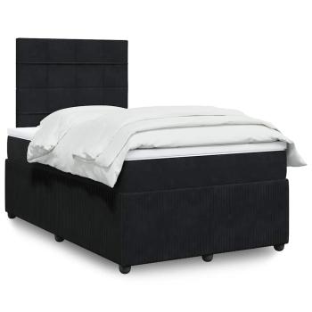 ARDEBO.de - Boxspringbett mit Matratze Schwarz 120x200 cm Samt