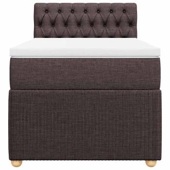 Boxspringbett mit Matratze Dunkelbraun 90x190 cm Stoff