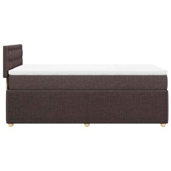 ARDEBO.de - Boxspringbett mit Matratze Dunkelbraun 90x190 cm Stoff