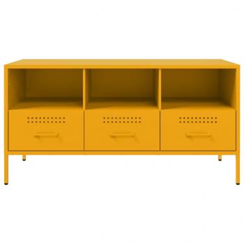 TV-Schrank Senfgelb 100,5x39x50,5 cm Stahl