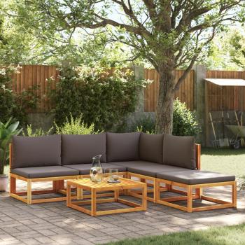 ARDEBO.de - 6-tlg. Garten-Sofagarnitur mit Kissen Massivholz Akazie