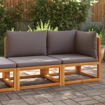 ARDEBO.de - Gartensofa mit Kissen 2-Sitzer Massivholz Akazie