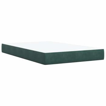 Boxspringbett mit Matratze Dunkelgrün 120x200 cm Samt