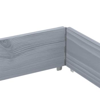 ARDEBO.de - Pflanzkasten Grau 150x100 cm Massivholz Kiefer