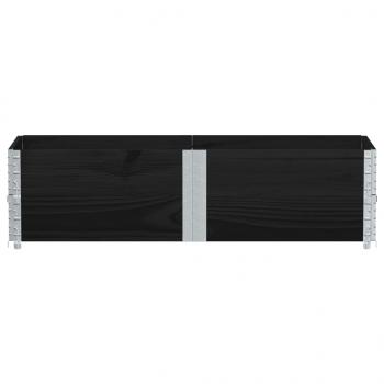 ARDEBO.de - Pflanzkasten Schwarz 150x50 cm Massivholz Kiefer