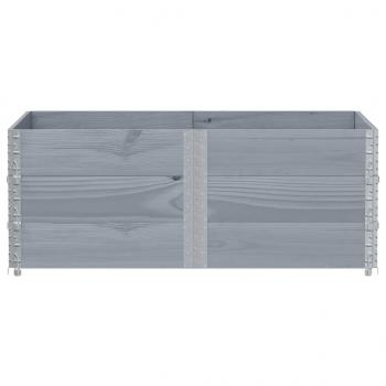 ARDEBO.de - Pflanzkasten Grau 150x100 cm Massivholz Kiefer
