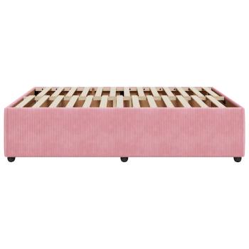 Bettgestell Rosa 140x200 cm Samt
