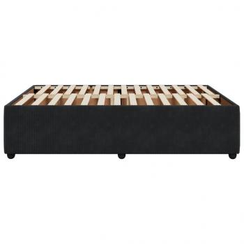 Bettgestell ohne Matratze Schwarz 140x190 cm Samt