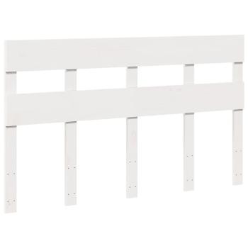 Massivholzbett ohne Matratze Weiß 120x200 cm Kiefernholz