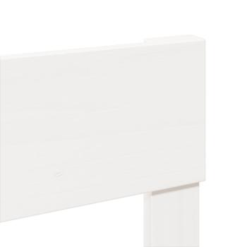 Massivholzbett ohne Matratze Weiß 160x200 Kiefernholz