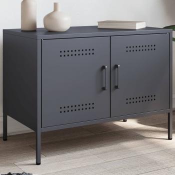 ARDEBO.de - TV-Schrank Anthrazit 68x39x50,5 cm Stahl