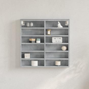 ARDEBO.de - Vitrinenschrank Betongrau 60x8,5x58 cm Holzwerkstoff