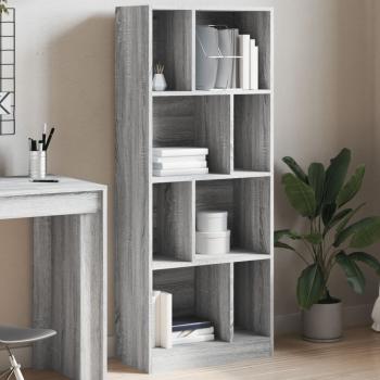 ARDEBO.de - Bücherregal Grau Sonoma 57x28,5x141 cm Holzwerkstoff