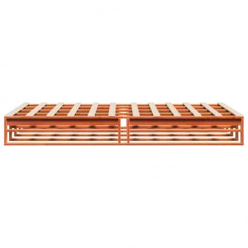 Massivholzbett ohne Matratze Wachsbraun 140x200 cm Kiefernholz