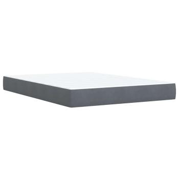 Boxspringbett mit Matratze Dunkelgrau 140x200 cm Samt