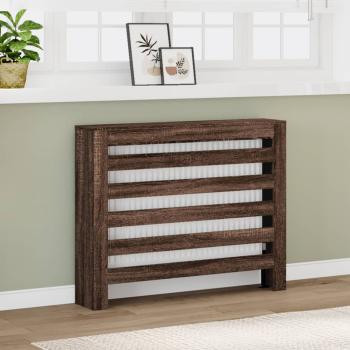 ARDEBO.de - Heizkörperverkleidung Braun Eiche 104x20x82 cm Holzwerkstoff