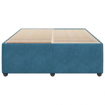 Bettgestell Blau 160x200 cm Samt