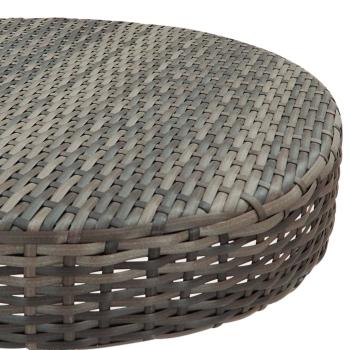 ARDEBO.de - 3-tlg. Gartenbar-Set mit Kissen Grau Poly Rattan