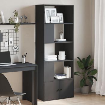 ARDEBO.de - Bücherregal Schwarz 70x36x189 cm Holzwerkstoff