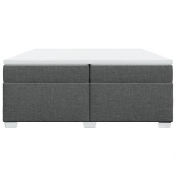 Boxspringbett mit Matratze Dunkelgrau 200x200 cm Stoff