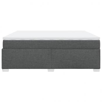 Boxspringbett mit Matratze Dunkelgrau 200x200 cm Stoff