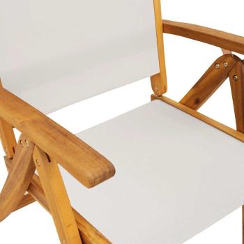 Gartenstühle 4 Stk. Klappbar Massivholz Akazie und Textilene