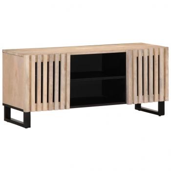 ARDEBO.de - TV-Schrank Weiß 105x34x46 cm Massivholz Mango
