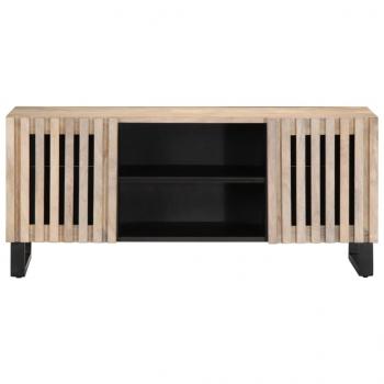 TV-Schrank Weiß 105x34x46 cm Massivholz Mango