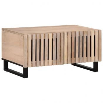 ARDEBO.de - Couchtisch Weiß 80x51x40 cm Massivholz Mango