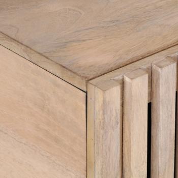 Couchtisch Weiß 80x51x40 cm Massivholz Mango