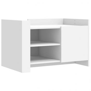 Couchtisch Weiß 80x50x50 cm Holzwerkstoff