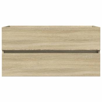 2-tlg. Badmöbel-Set Keramik und Holzwerkstoff