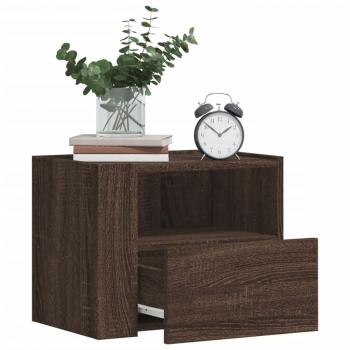 ARDEBO.de - Wand-Nachttische 2 Stk. Braun Eichen-Optik 45x30x35 cm