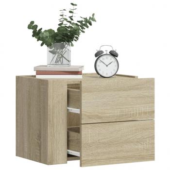 ARDEBO.de - Wand-Nachttische 2 Stk. Sonoma-Eiche 45x30x35 cm