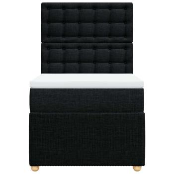 Boxspringbett mit Matratze Schwarz 90x190 cm Stoff