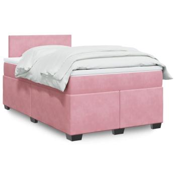 ARDEBO.de - Boxspringbett mit Matratze Rosa 120x190 cm Samt